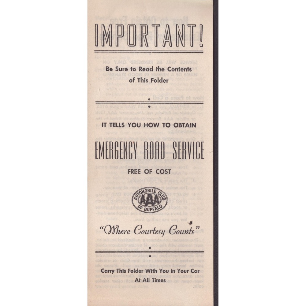 Vintage 1949 AAA Automobile Club of Buffalo Membership Renewal & Envelope - Picture 4 of 4